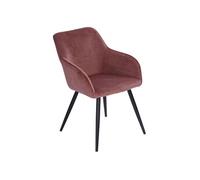 Chaise H. 81.5 cm non empilable non pliable en metal interieur rose