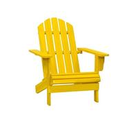 Chaise H. 89.5 cm non pliable en bois massif exterieur jaune