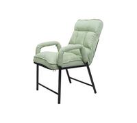 Chaise de salle à manger HWC-K40 capacité de charge 160kg dossier réglable métal tissu/textile vert-menthe