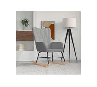 Chaise à Bascule Gris Clair Tissu Siège Fauteuil Salon Salle de Séjour vidaXL
