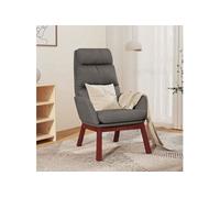 Chaise Vidaxl H. 98 cm non empilable non pliable en bois massif interieur gris Gris G