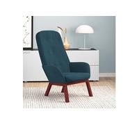 Chaise H. 98 cm non empilable non pliable interieur en bois massif bleu