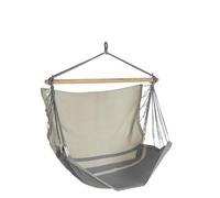 JOBEK-Chaise hamac coloris anthracite taupe certifié FSC Jobek Hamac Trankil - 140 x 110 cm