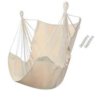 Chaise hamac confortable et respirante en toile de coton - 181,4 kg - Chaise suspendue portable pour extérieur, maison, terrasse, cour à suspendre pour chambre à coucher