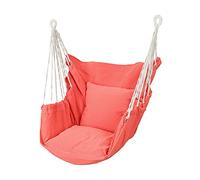 Chaise hamac en coton doux avec 2 coussins - Balançoire confortable à suspendre pour une utilisation en intérieur et en extérieur, durable et élégante, parfaite pour la détente et la décoration de la