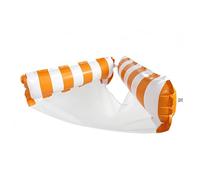 Chaise hamac flottant pour piscine - Lit gonflable pour adultes, filet respirant en PVC épais Design à rayures 2 en 1 110x60x15 cm Léger 195 g Relaxation dans l'eau portable | Lago Mare Espia