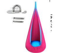 Chaise hamac pour enfants, design portable, montage facile, rose rouge