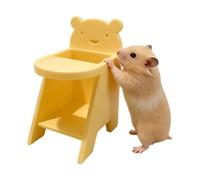 Chaise Hamster Avec Plateau | Décoration Mignonne d'Habitat et Alimentation | Siège Réhausseur pour le Repas du Hamster | Pour Gerbille, Hérisson, Chinchilla, Souris, Écureuil Et Petits Rongeurs