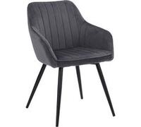 Chaise interieur non empilable non pliable en metal H. 83.5 cm gris