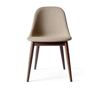 Audo Chaise Harbour Side Chair chêne foncé tissu beige PxHxP 58.5x81x55.7cm