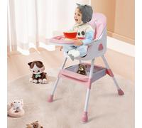 Chaise haute 2 en 1 pour bébés et tout-petits avec repose-pieds, pour garçons et filles dès 6 mois, hauteur réglable, facile à nettoyer DescriptionDe nos jours, les bébés ne peuvent plus apprendre à m