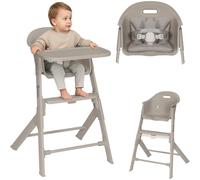 Chaise haute, 3-36 mois, jusqu'à 15 kg, repose-pieds réglable, sécurité à 3 p...