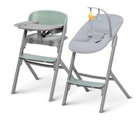 Kinderkraft Chaise haute LIVY + Transat CALMEE, pour toute Famille jusqu’à 110 kg, Réglage, l’ergonomie, Vert