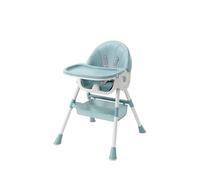 Chaise Haute 4 en 1, Chaise Haute Bébé Evolutive, Inclinable, Pliable, avec Hauteur Réglable, Repose-Pieds, Plateau Amovible, pour Tout-Petit (Vert)
