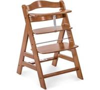 Hauck Chaise haute bébé Alpha Plus – Évolutive dès 6 mois, Harnais 5 points, Bois FSC Noyer