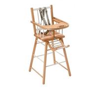 Chaise Haute En Bois André Hybride Blanc - Combelle