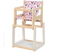 Gollnest & Kiesel Chaise haute pour poupée GOKI en bois – Table 2 en 1