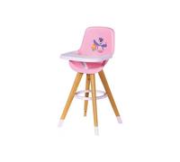 Chaise haute avec tablette pour poupon 36 a 43 cm - Baby Born - Rose / Blanc - Accessoire poupee - Jouet Fille