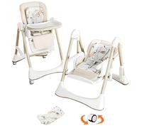 Chaise Haute Bebe 2 En 1 Magic Zc Chaise Haute Evolutif Transat Bebe Pliage En Un Clic Sans Bpa 6 Positions De Hauteur Jusqu'à 30 Kg