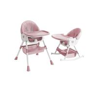 Chaise Haute Bébé, Chaises à manger pour enfants, Fauteuil Enfant, Puericulture Bébé, Repas, Pliée, Avec Plateau, Repose-pieds, Réglable hauteur, dossier est inclinable (Rose, 6 en 1)