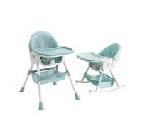 Chaise Haute Bébé, Chaises à manger pour enfants, Fauteuil Enfant, Puericulture Bébé, Repas, Pliée, Avec Plateau, Repose-pieds, Réglable hauteur, dossier est inclinable (Vert, 6 en 1)