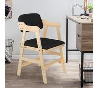 Chaise Haute Bébé en Bois,Évolutive,Transat Haut Bebe,6 Hauteurs Réglables Stable Chaise Supporte 90KG pour Bébés,Enfants et Adultes bois de hêtre,48 * 46 * 78cm