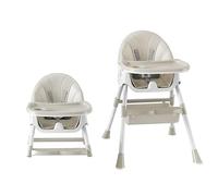 Chaise Haute Bébé Evolutive Pliable Chaise Haute 4 en 1, Double Plateau Détachable avec 4 Angles d'Inclinaison, Transat Inclinable Enfant Chaise avec Roues Universelles