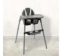 Chaise haute bébé, enfant, réglable hauteur et tablette - Délice Gris Gris G