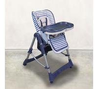 Chaise haute bébé pliable réglable hauteur dossier tablette - Ptit - Marin -