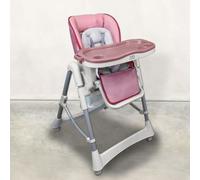 Monsieur Bébé - Chaise haute enfant pliable, réglable hauteur, dossier et tablette - Plusieurs coloris