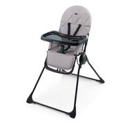 Kinderkraft Chaise haute BINCI légère et pliable 5 kg, plateau, repose-pieds, harnais 5 points, Gris