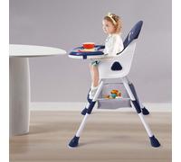 Chaise haute bleue pour tout-petits, chaise haute 2 en 1 avec repose-pieds pour enfants de 6 mois et plus DescriptionAujourd'hui, les bébés ne peuvent plus apprendre à manger sans l'aide d'une chaise