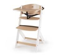 Chaise haute bois 3 en 1 reglable avec harnais, évolutive, réglable blanc/bois TU