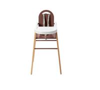 Chaise Haute Fixe Bébé avec Tablette Amovible Lili, Bicolore Vieux rose