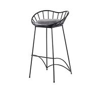 Chaise Haute Chaise de Bar en Fer personnalisée de 75cm/29.52 Pouces, Chaise de Bar de Restaurant de réception, Tabouret Haut Simple Moderne(Noir)