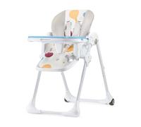 Kinderkraft Chaise haute enfant Yummy, pliable, dossier et tablettes réglables, multicolore, 1 unité