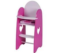 Chaise Haute De Poupée En Bois 29 X 24 X 55 Cm - Accessoire Poupon