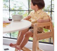 Chaise haute empilable en bois Emma Naturel