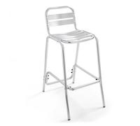 Chaise haute en aluminium gris - Oviala