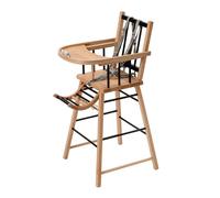Chaise Haute En Bois André Hybride Noir - Combelle