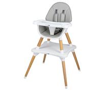 Chaise haute en bois EOS 3 en 1 gris blanc
