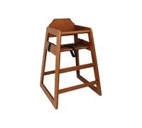 Bolero Chaise haute en bois marron foncé pour salleà manger et café 750 x 510 x 510 mm