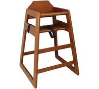 Bolero Chaise haute en bois marron foncé pour salleà manger et café 750 x 510 x 510 mm