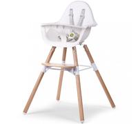 Chaise haute en bois naturel Evolu 2 blanc
