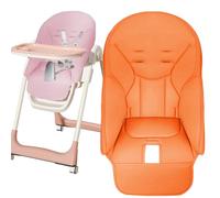 Chaise haute ergonomique et table à manger - Housse en PU de qualité supérieure + coussin en coton, antidérapant, lavable, for nourrissons (garçon et fille)(E)