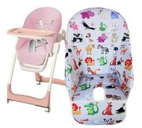 Chaise haute ergonomique et table à manger - Housse en PU de qualité supérieure + coussin en coton, antidérapant, lavable, for nourrissons (garçon et fille)(I)