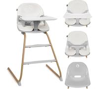 LIONELO DALIA 2 w 1 Chaise haute bébé 6-36 mois 15 kg, chaise pour enfants plus âgés jusqu'à 60 kg, harnais 5 points, 2 repose-pieds, plateau, grandit avec l'enfant
