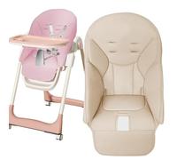 Chaise haute et table lavables - PU hypoallergénique, antidérapante, pliable, support confortable for bébé(D)