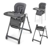 Chaise Haute Évolutive 3 En 1 Réglable Gris TU