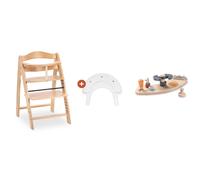 Chaise haute évolutive Arketa N Play Beech avec plateau et jeu en bois Play Cockpit